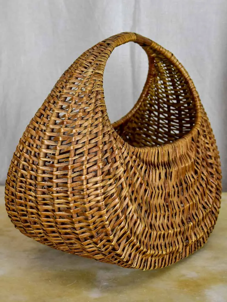 1960's French woven basket handbag