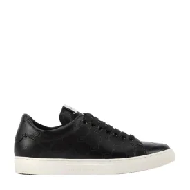 Armani Black Pattern Eagle Logo Sneakers