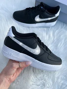 Black Swarovski Women’s Air Force 1 Low Shoes