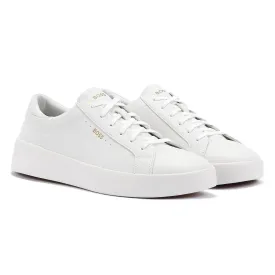 Boss Belwar Tennis Smooth Leather Men's White Trainers