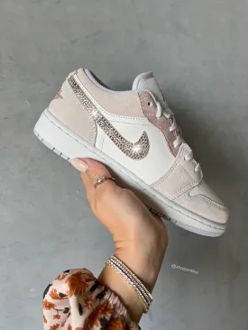 Brand New Fall Neutral Swarovski Women’s Air Jordan 1 Low Shoes