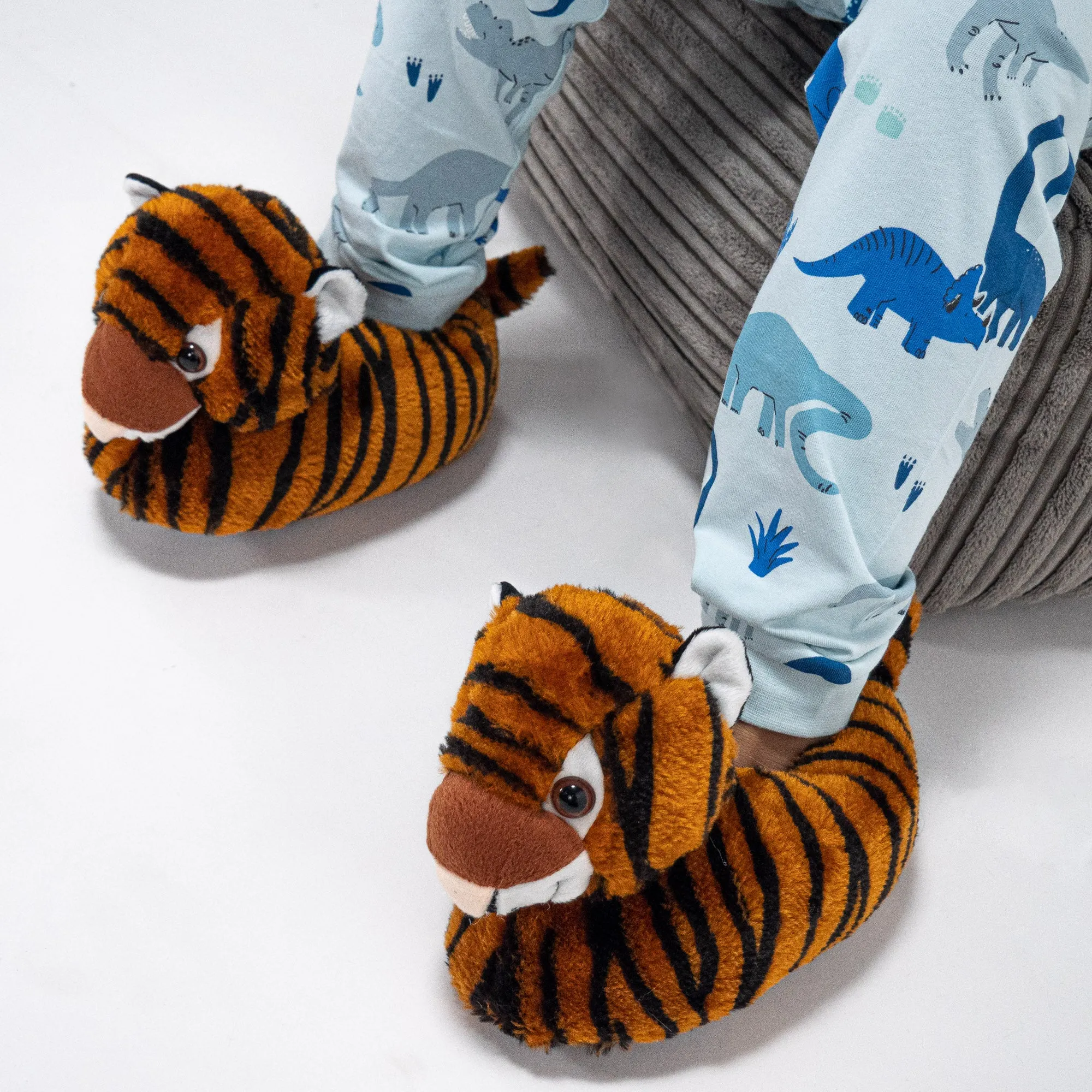 Children's Fluffy Tiger Slippers