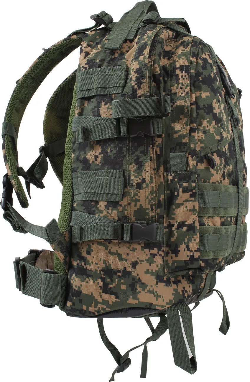 Digital Woodland Camouflage - Military MOLLE Compatible Large Transport Pack