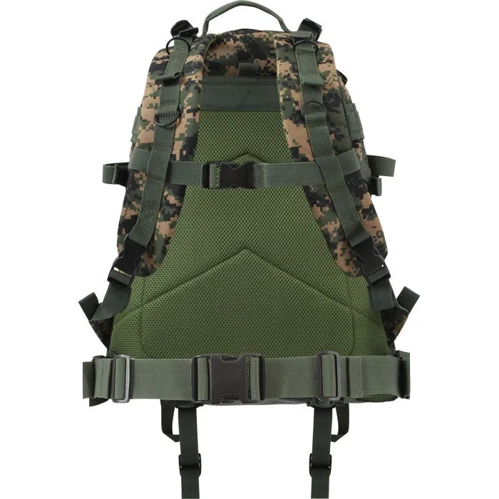 Digital Woodland Camouflage - Military MOLLE Compatible Large Transport Pack