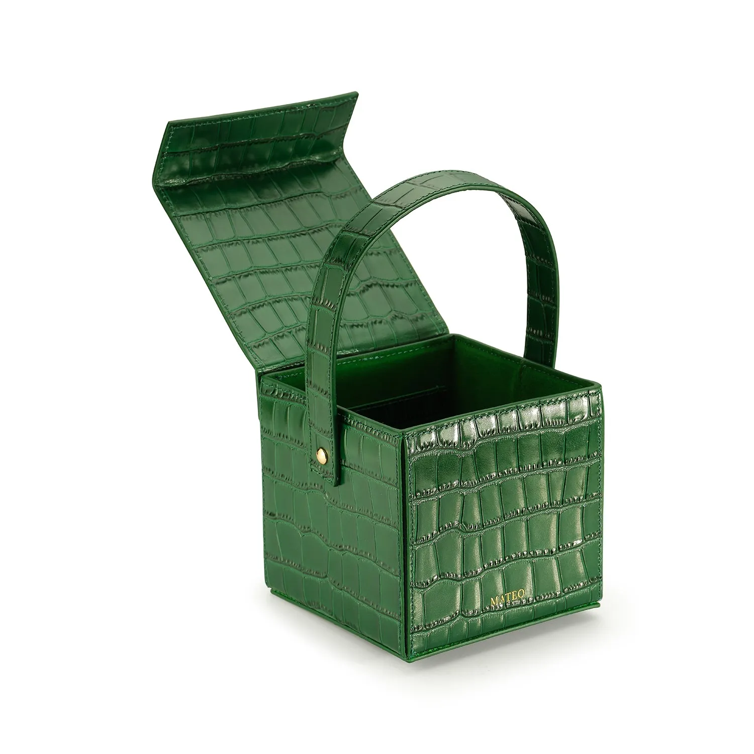 Emerald Croc Catherine Box Bag