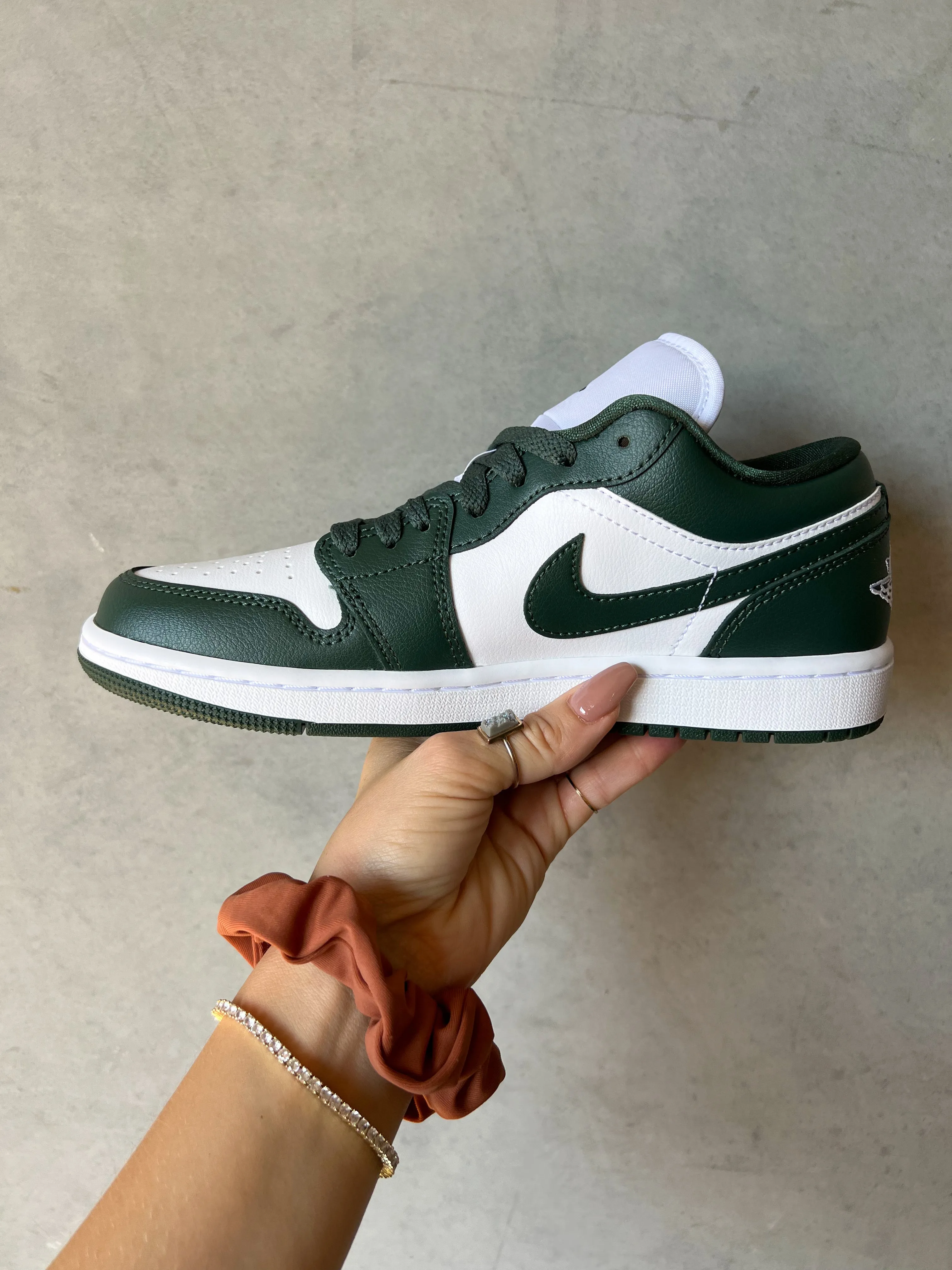 Evergreen Swarovski Women’s Air Jordan Retro 1 Low Shoes