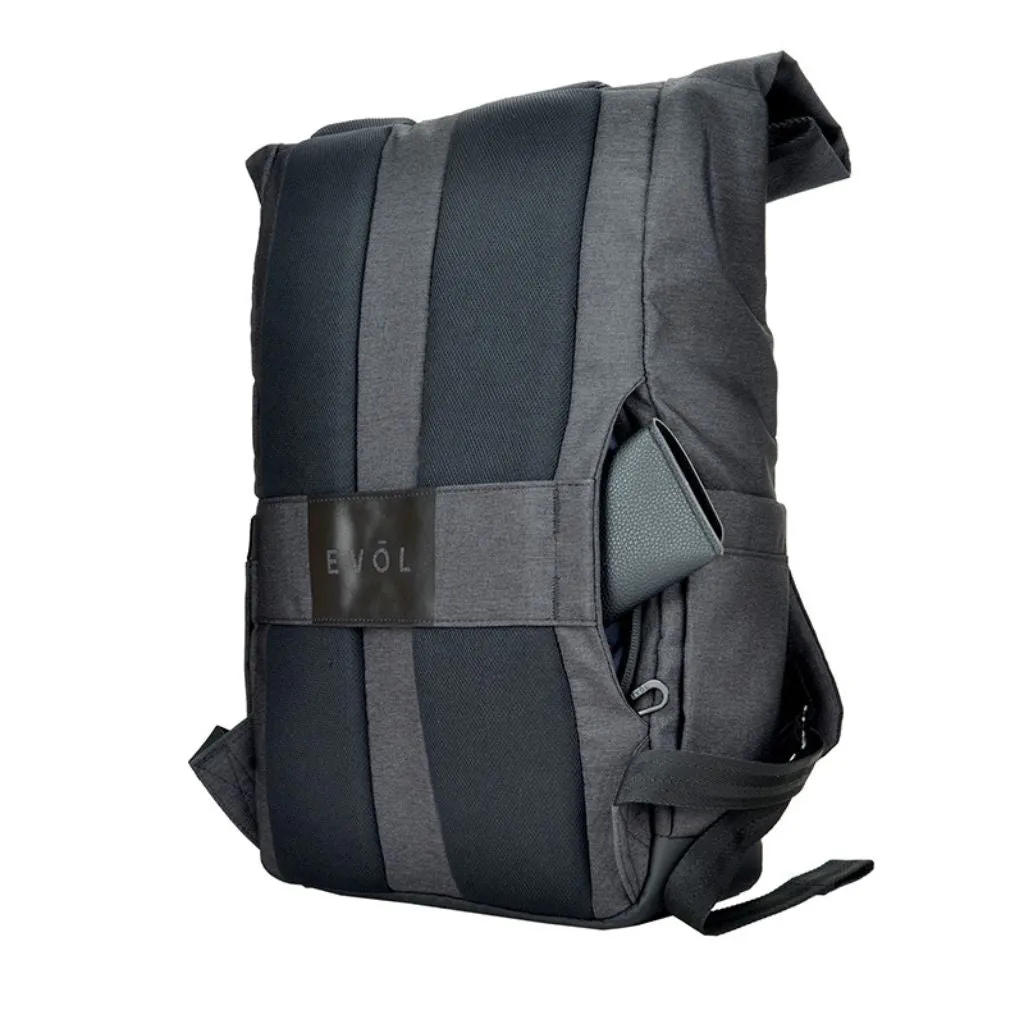 Evol - Hampton 15.6" Laptop Business backpack - Charcoal Grey