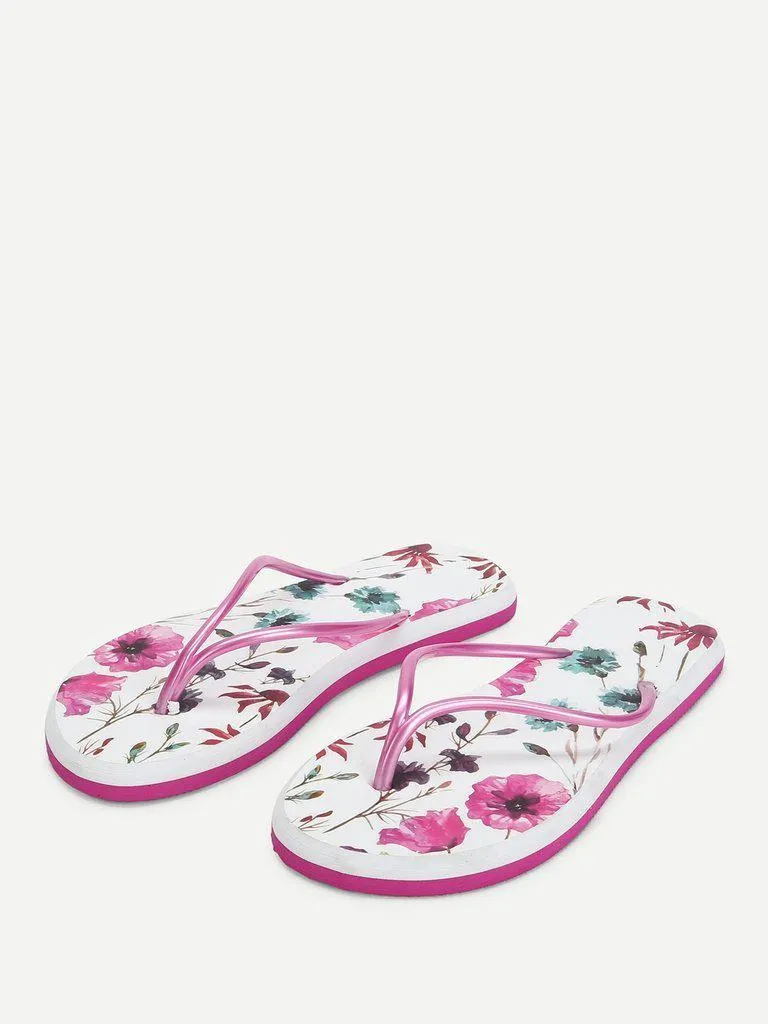 Floral Toe Post Sandals