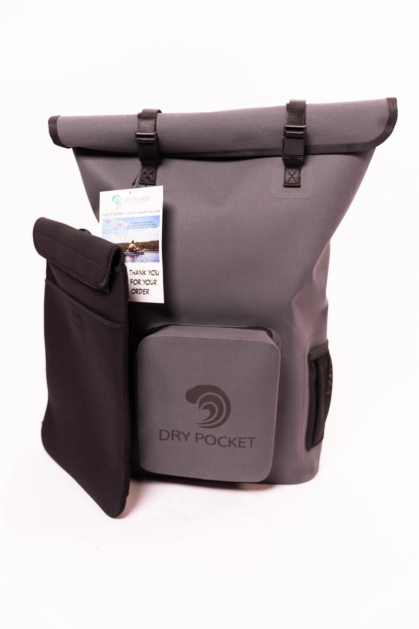 Grey - Waterproof Backpack Dry Bag