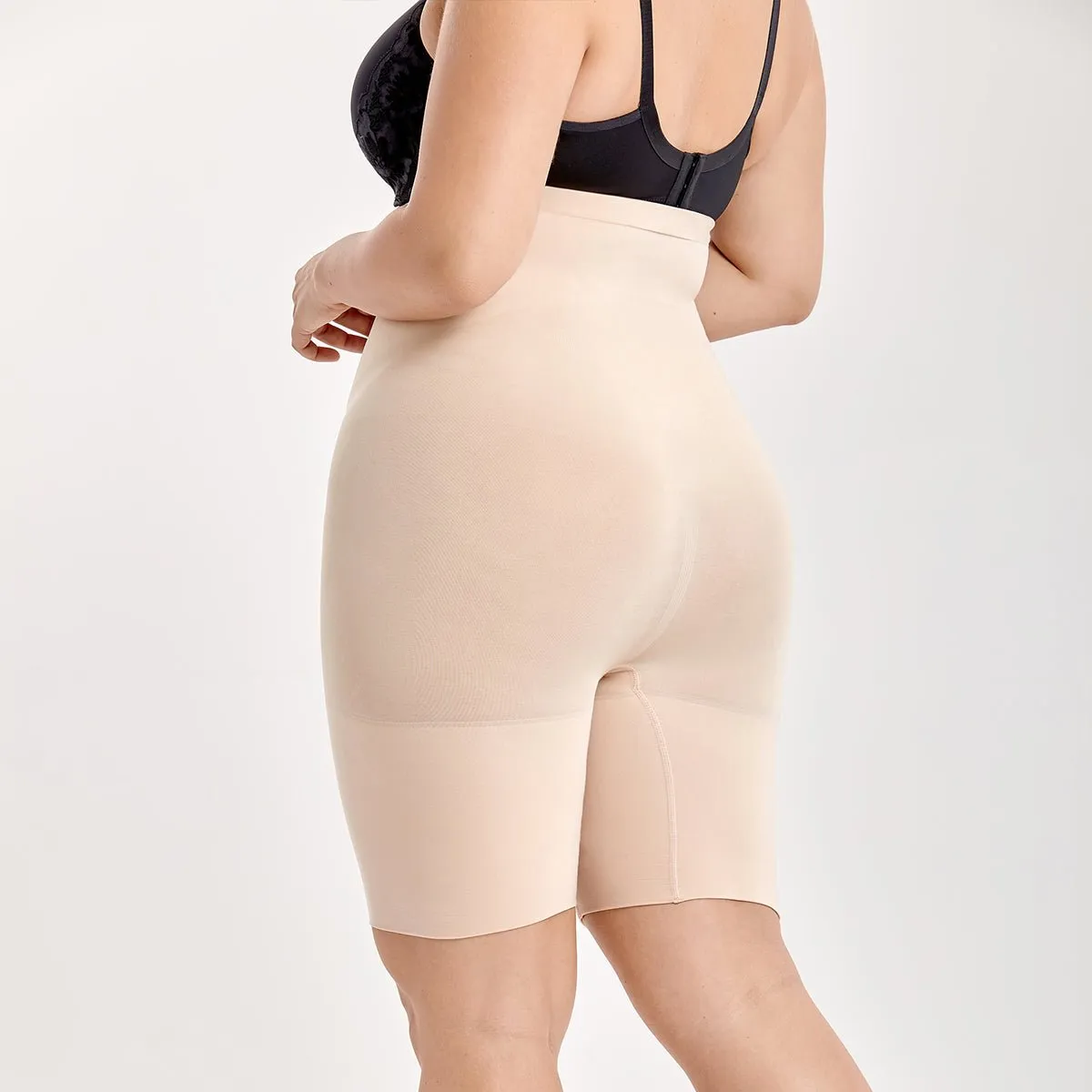 High Waist Tummy Control High Compression Thigh Slimmer Plus Size Nude Panty