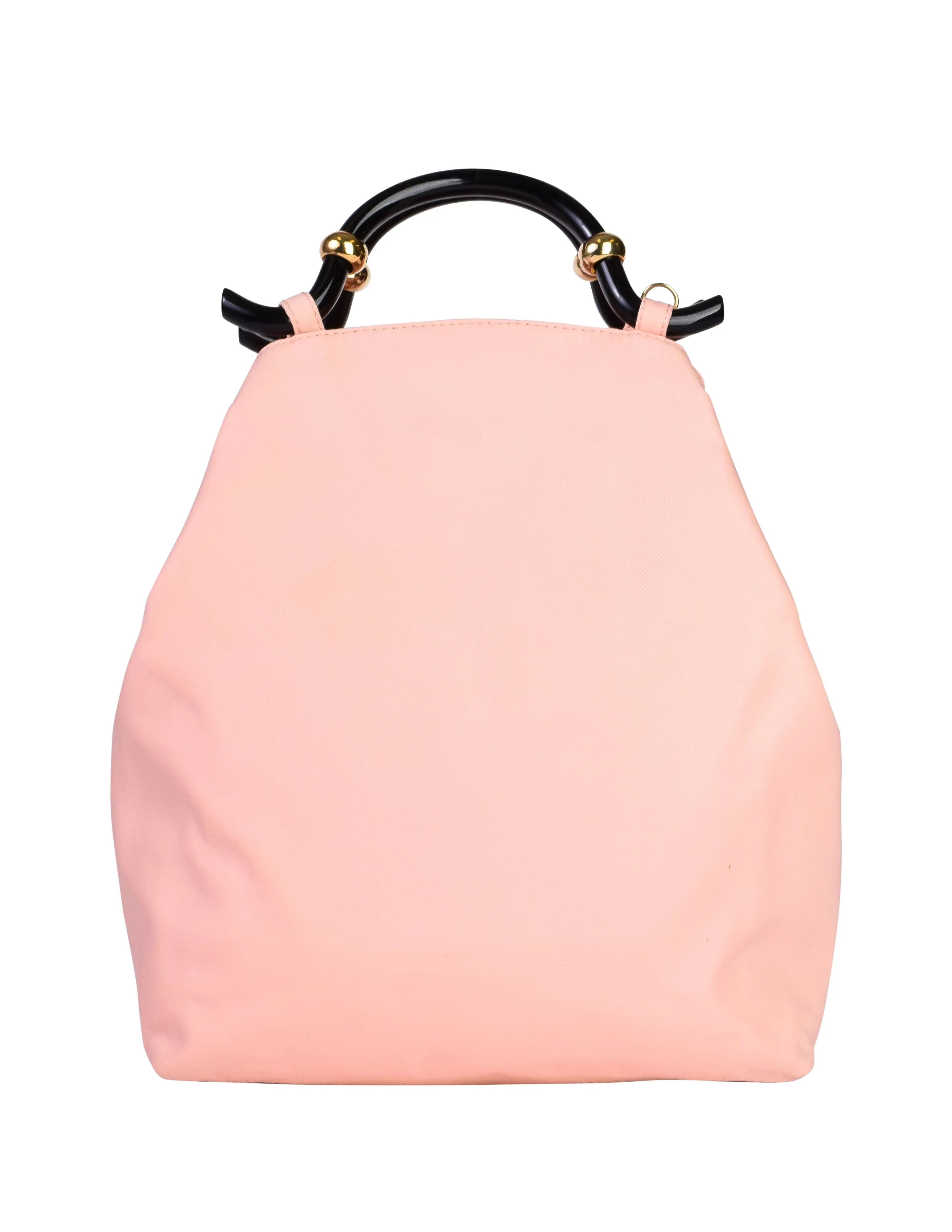 Karl Lagerfeld Vintage Pink Nylon Bag with Curved Handle