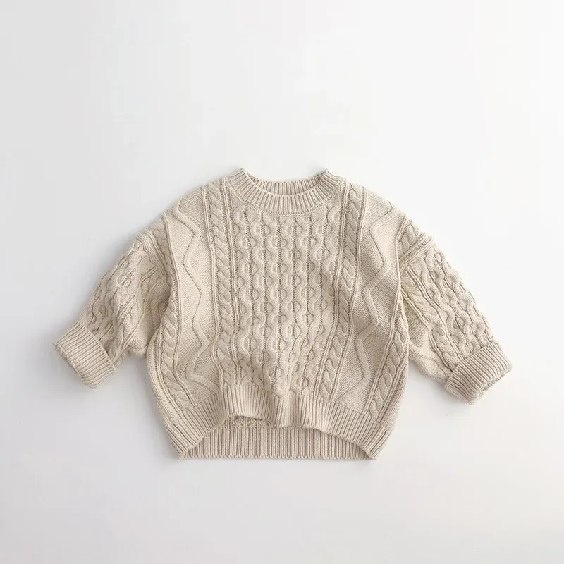 Kids Solid Patterned Sweater