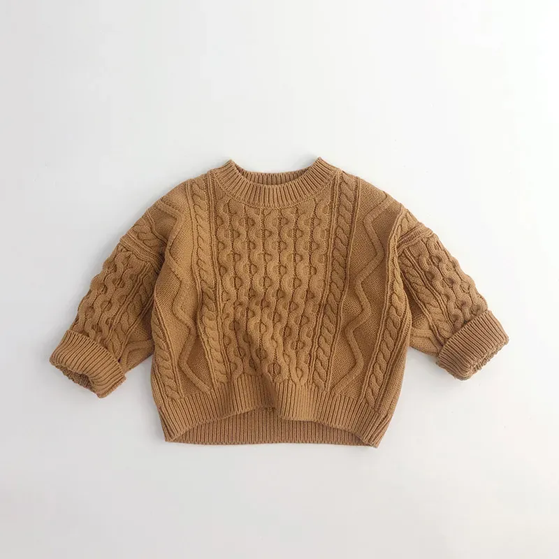 Kids Solid Patterned Sweater