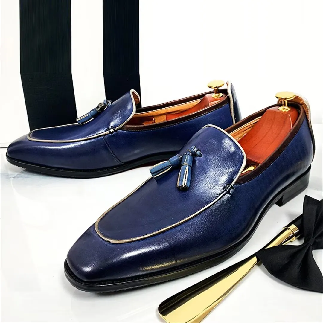 LeatherLust Square-Toe Posh Autumn Dress Shoes