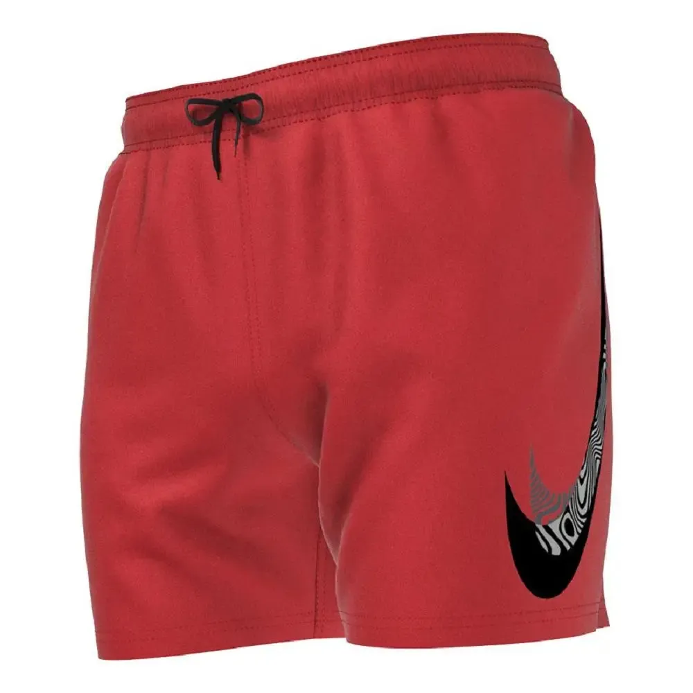 Logo Swim Trunks Red