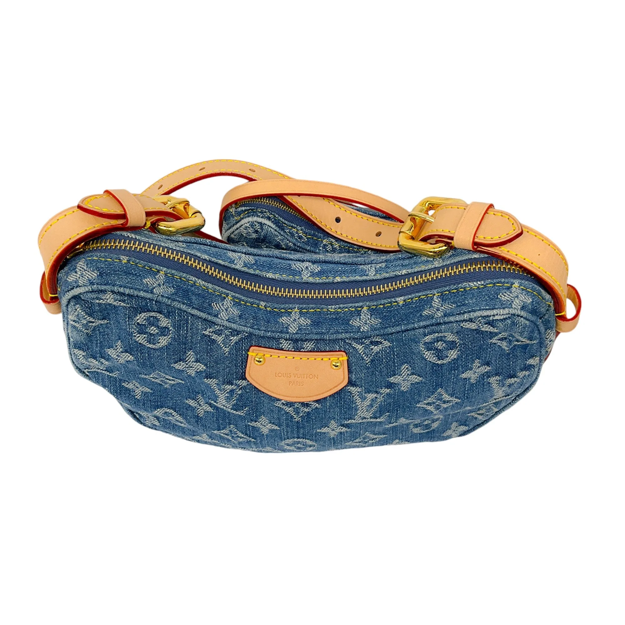 Louis Vuitton Blue 2024 Monogram Denim Croissant MM Handbag Set