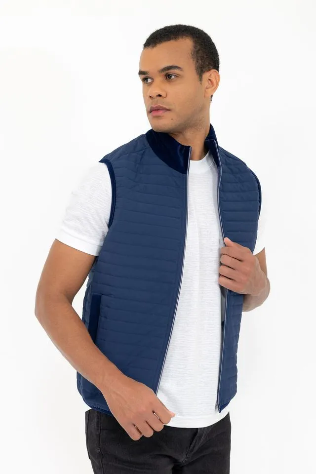 MAROON Quilted Sleeveless Jacket