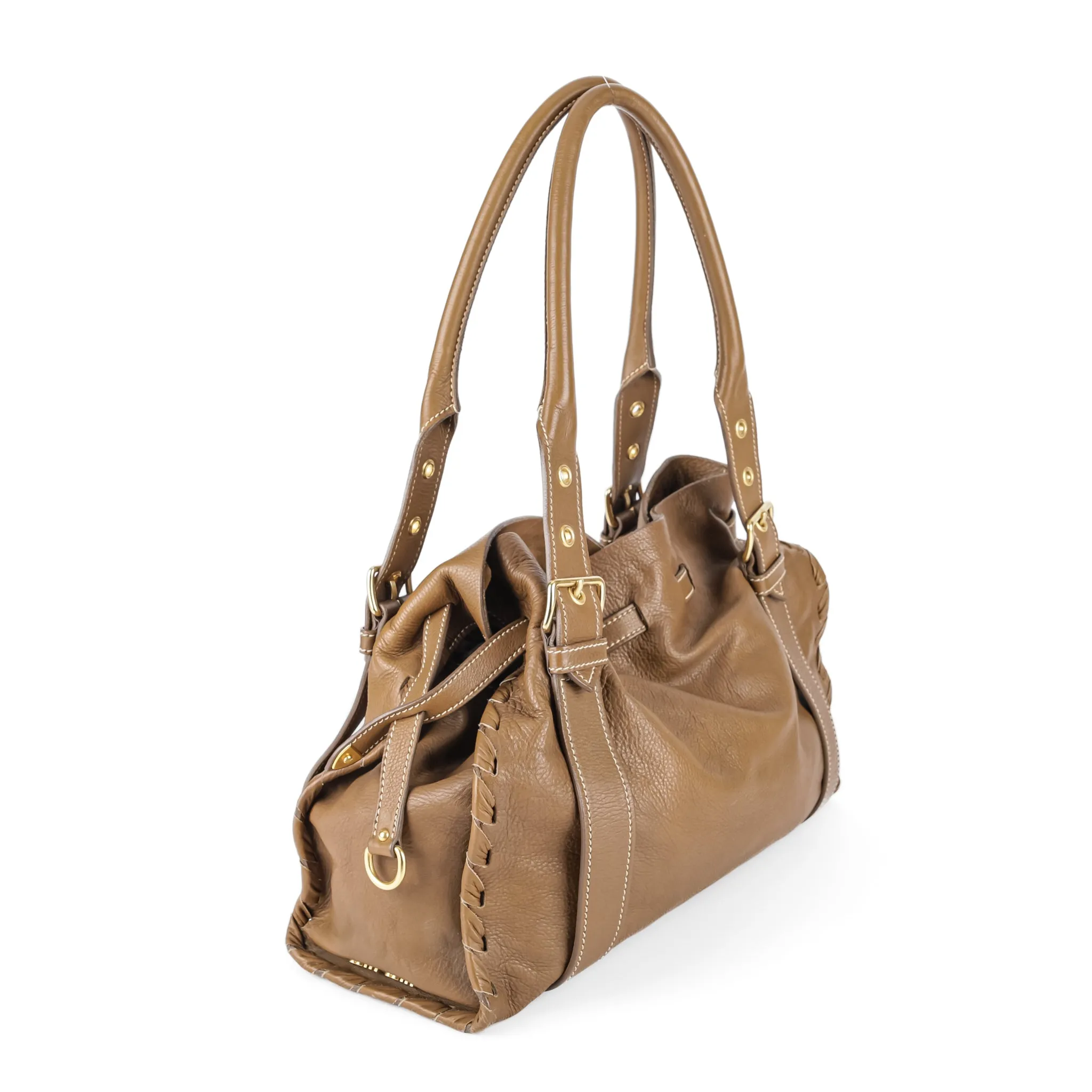 MIU MIU Handbag - Taupe Leather