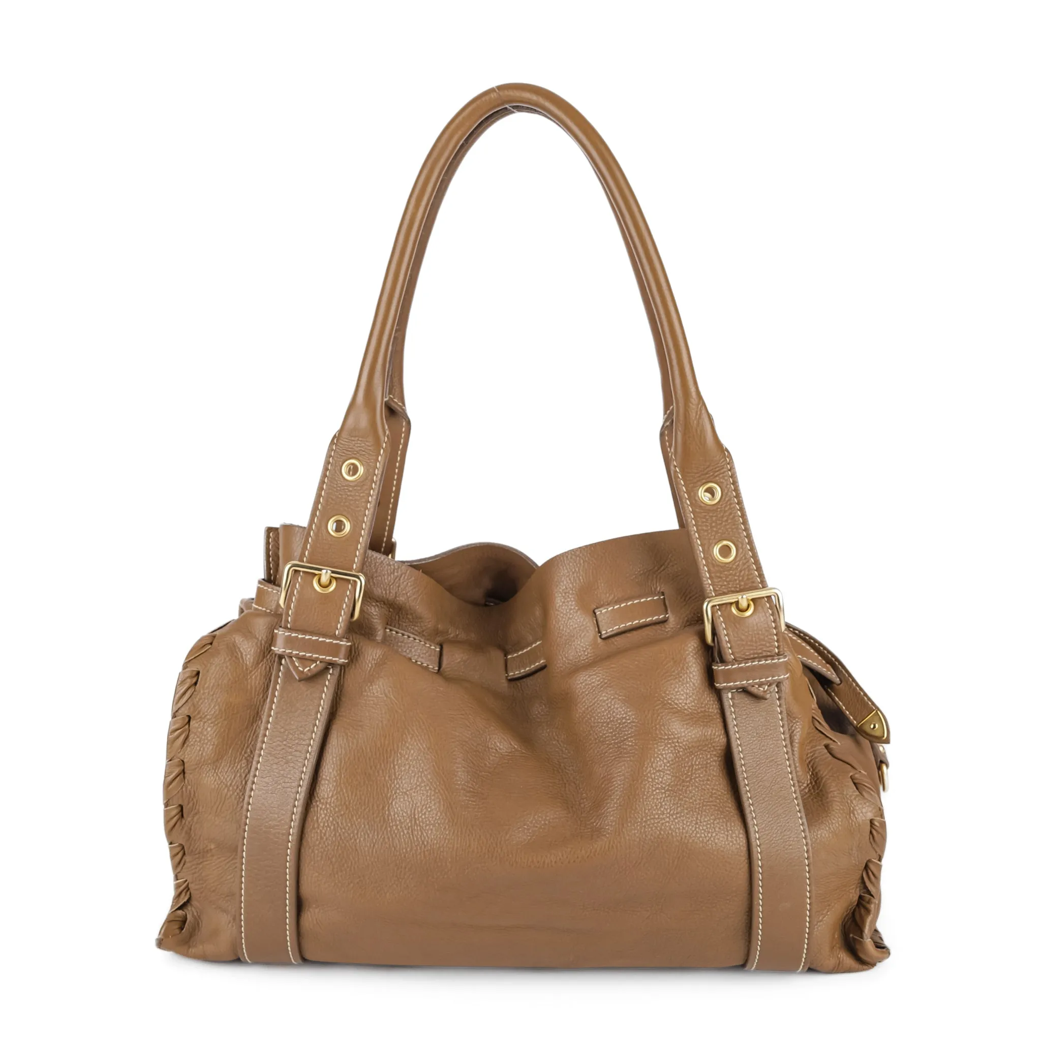 MIU MIU Handbag - Taupe Leather