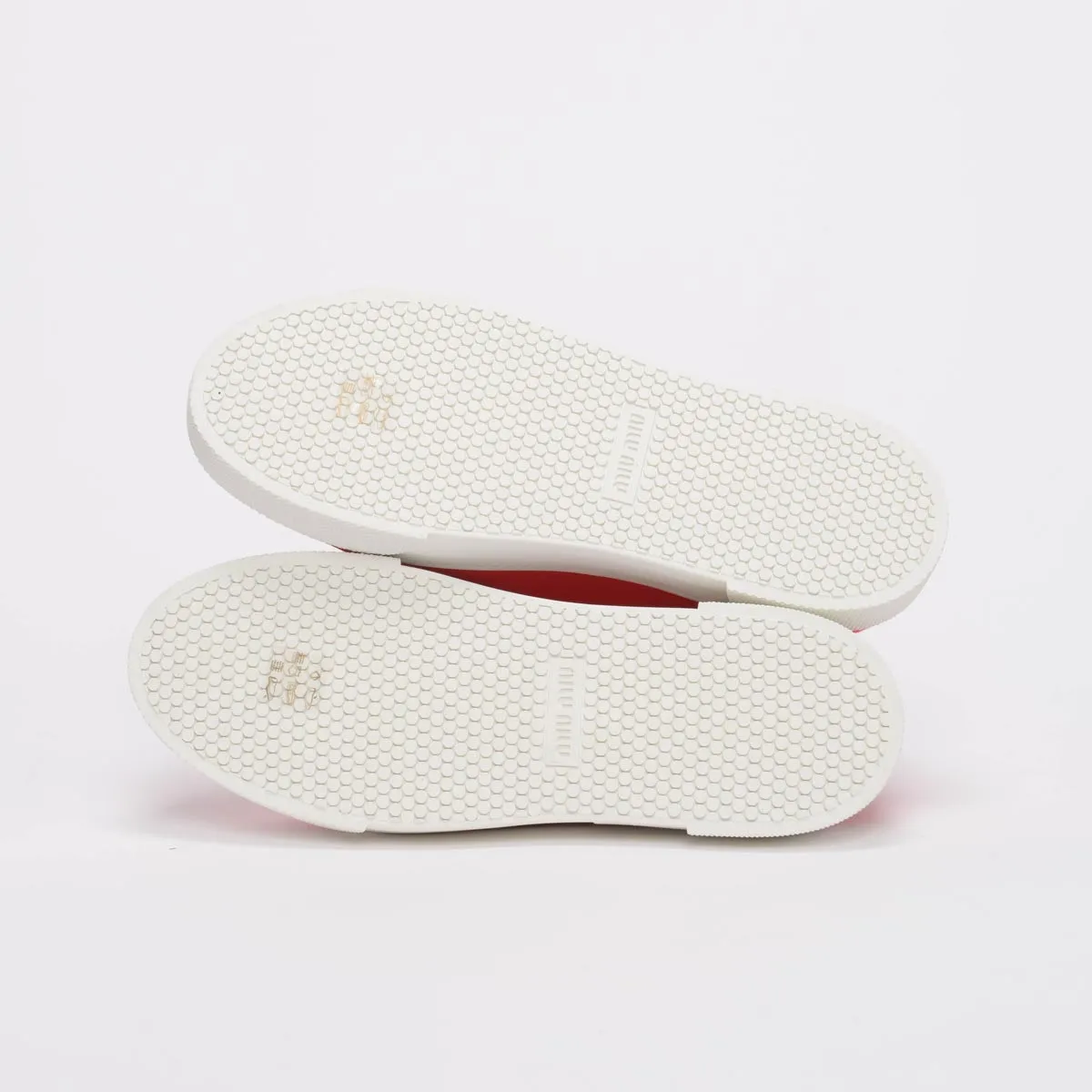 Miu Miu Red & White Canvas Sneakers