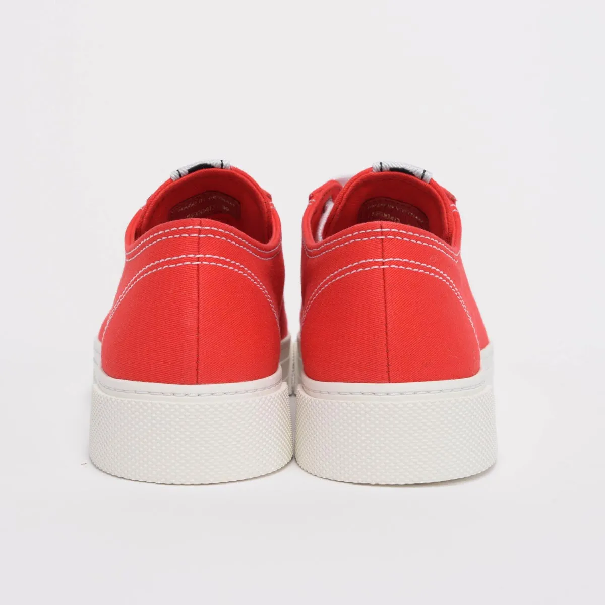 Miu Miu Red & White Canvas Sneakers