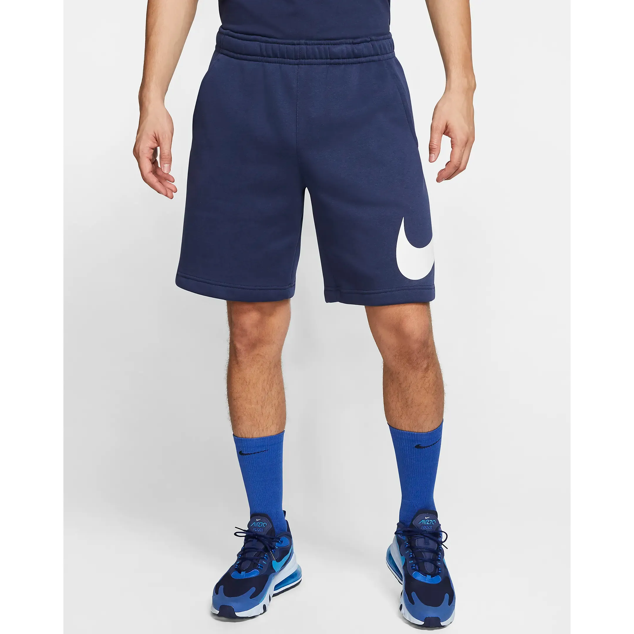 Nike Men's Sportswear Club Graphic Shorts - Midnight Navy / White