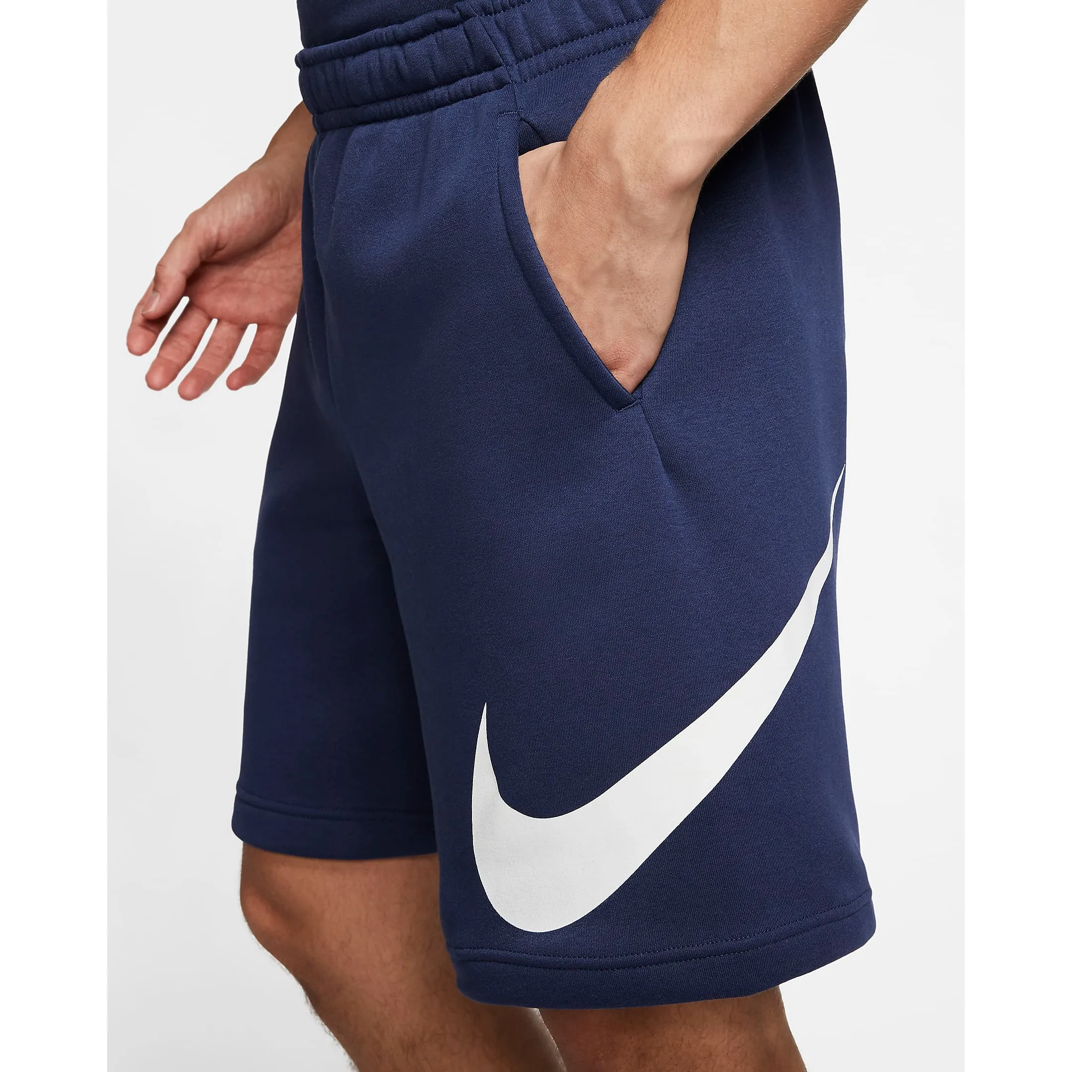 Nike Men's Sportswear Club Graphic Shorts - Midnight Navy / White