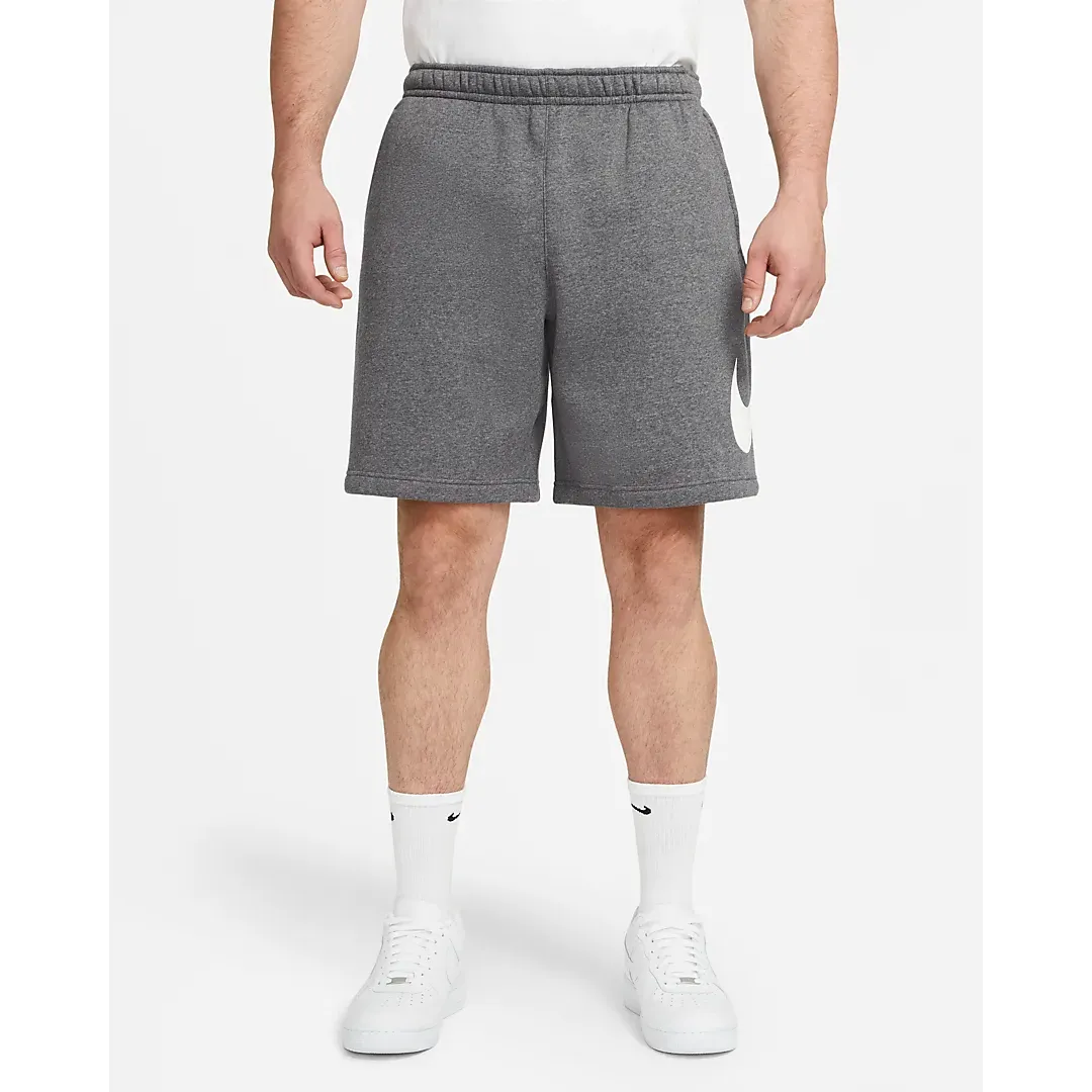 Nike Men's Sportswear Club Shorts - Charcoal Heather / White