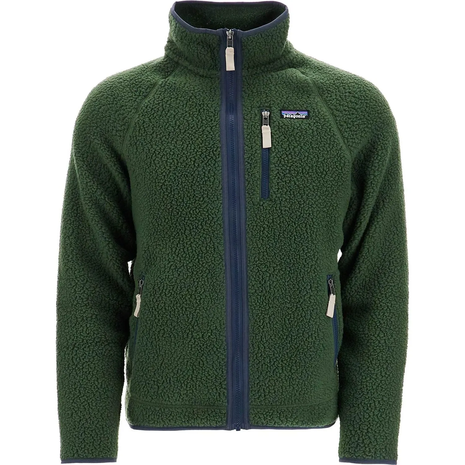 PATAGONIA sweatshirt with zipper and retro design