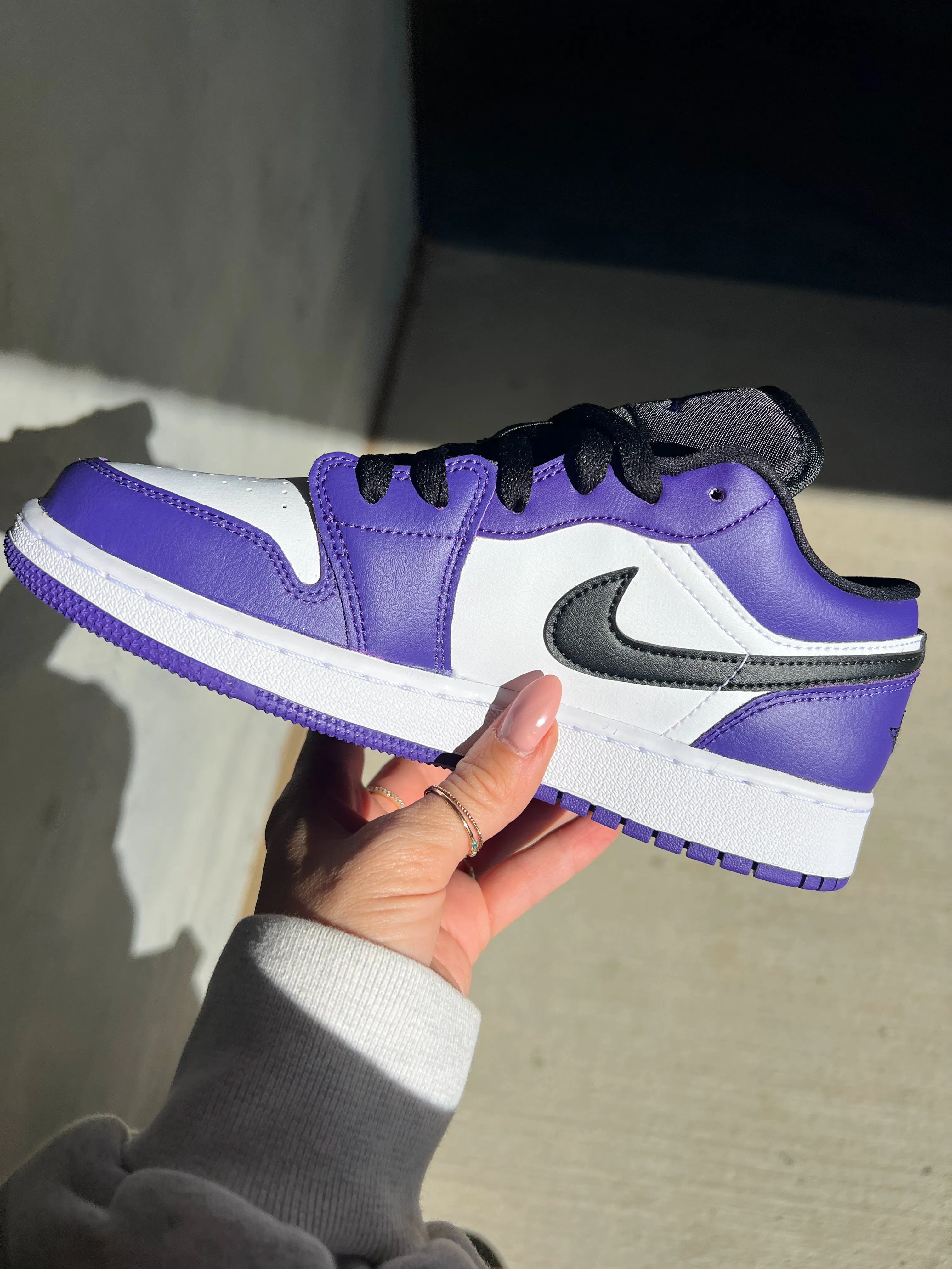 Rare Court Purple Swarovski Women’s Air Jordan 1 Low Shoes