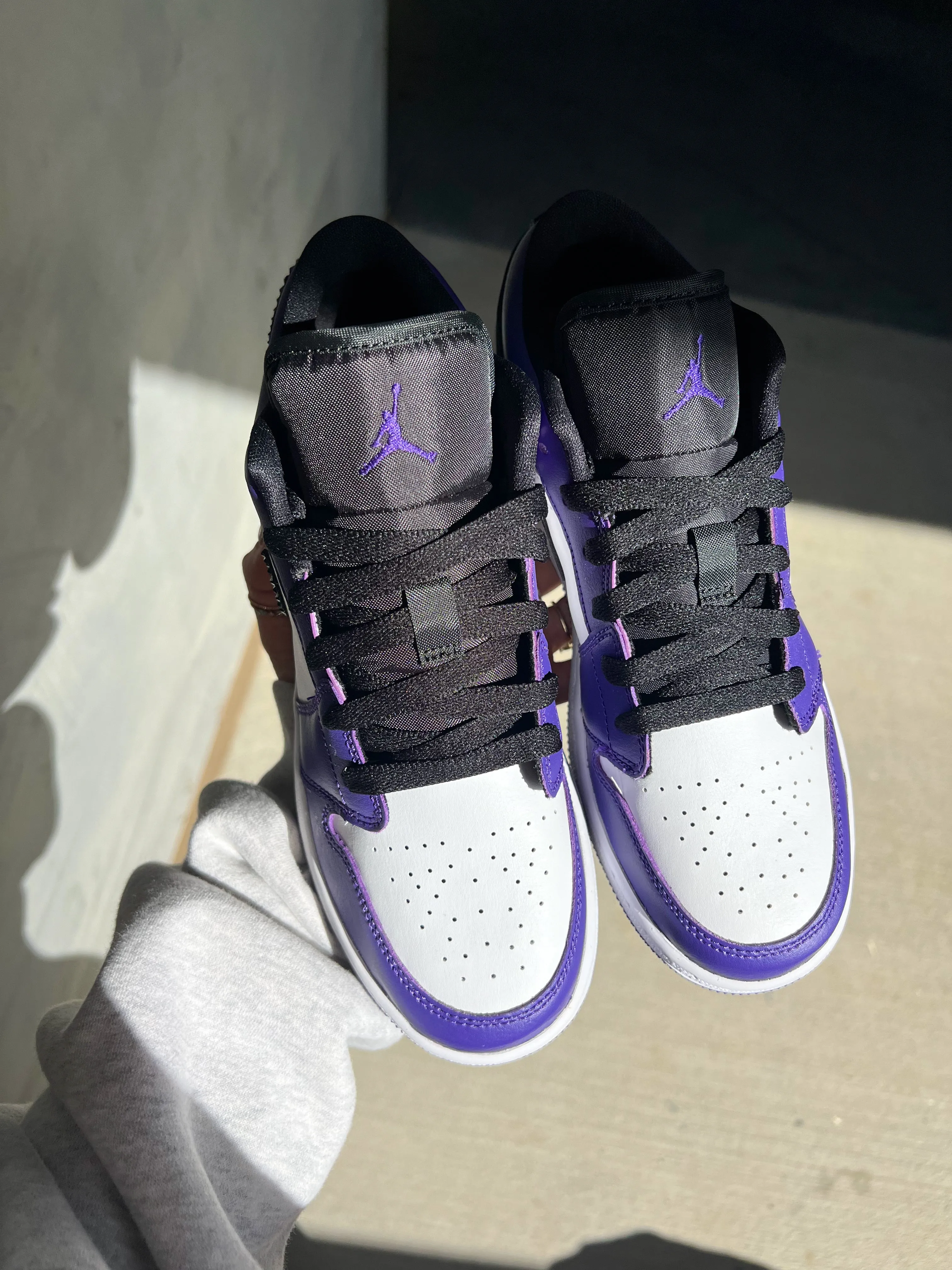 Rare Court Purple Swarovski Women’s Air Jordan 1 Low Shoes