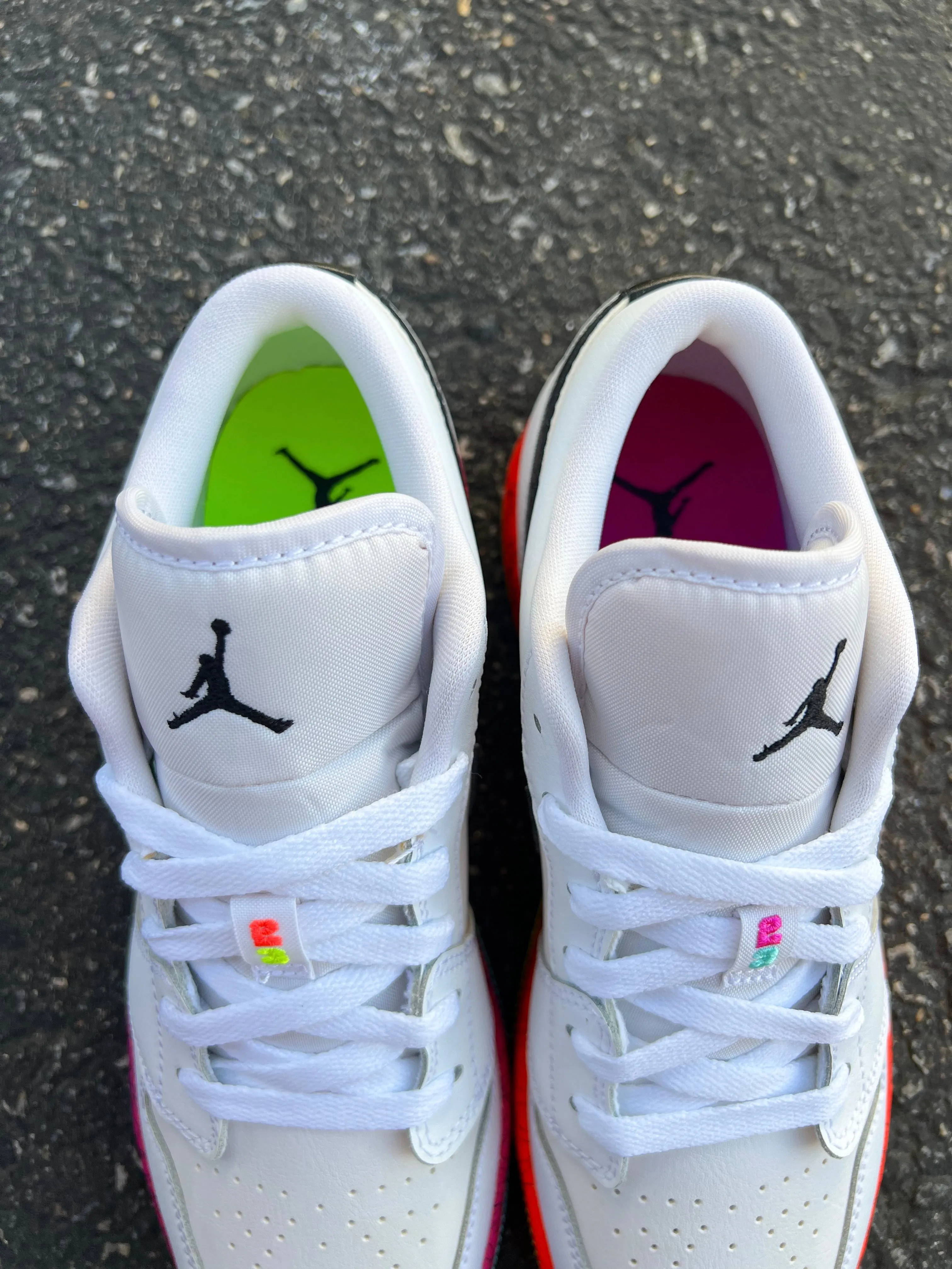 RARE Neon Graffiti Swarovski Women’s Air Jordan 1 Low Shoes