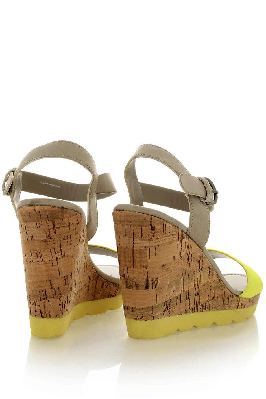 RASCAL HEDDIE Neon Yellow Wedges