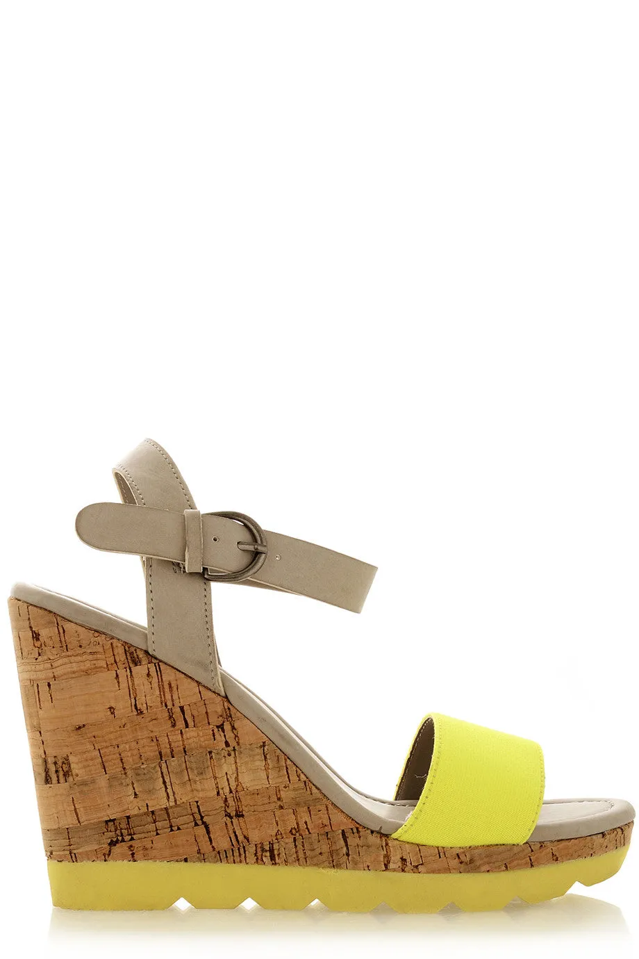 RASCAL HEDDIE Neon Yellow Wedges