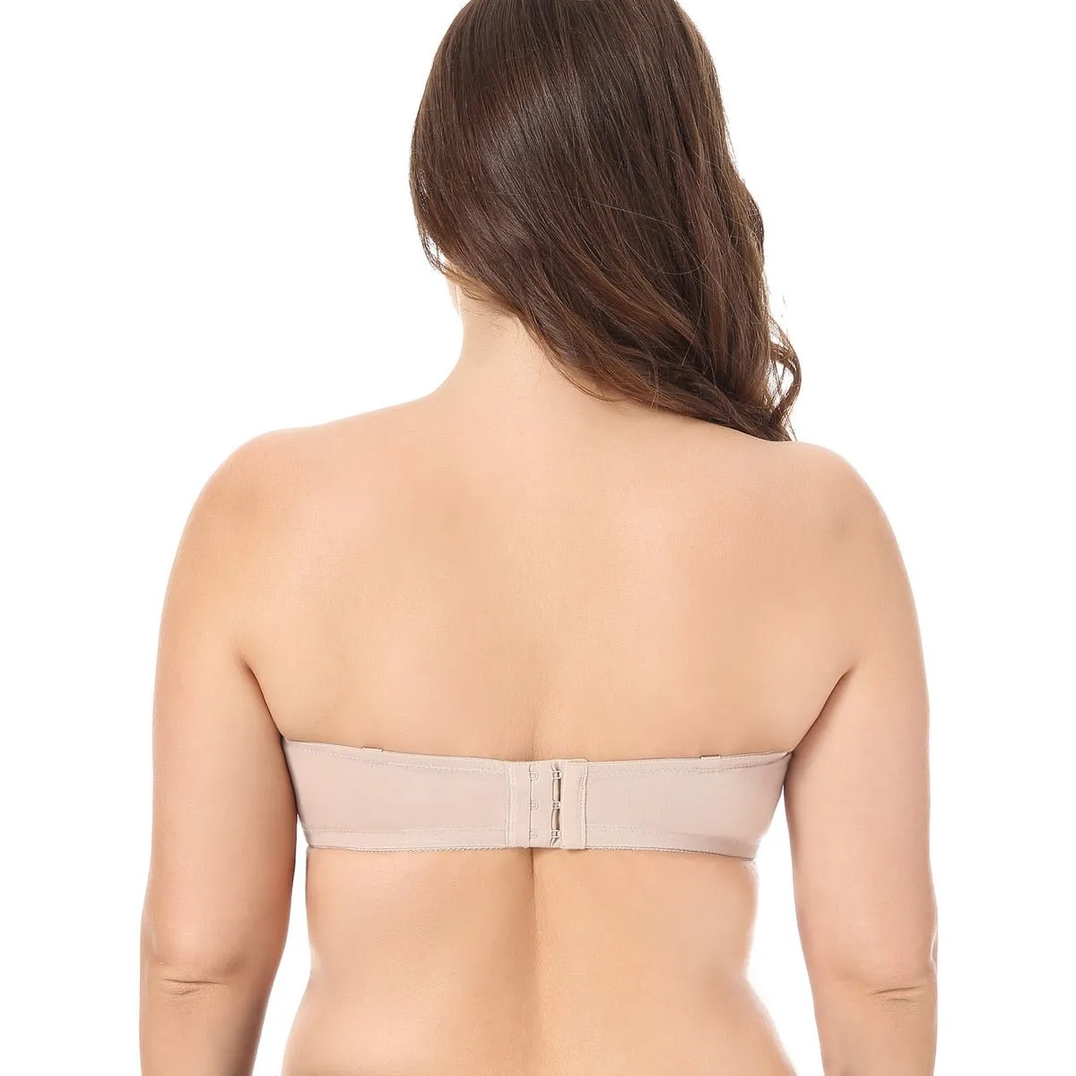 Seamless UnderwirePlus Size Non Padded Nude Strapless Bra