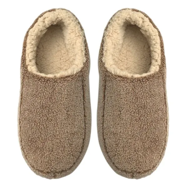 Sherpa Tan - Men's Cozy Sherpa House Slippers