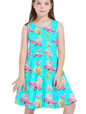 Tropical Christmas Kids' Skater Dress