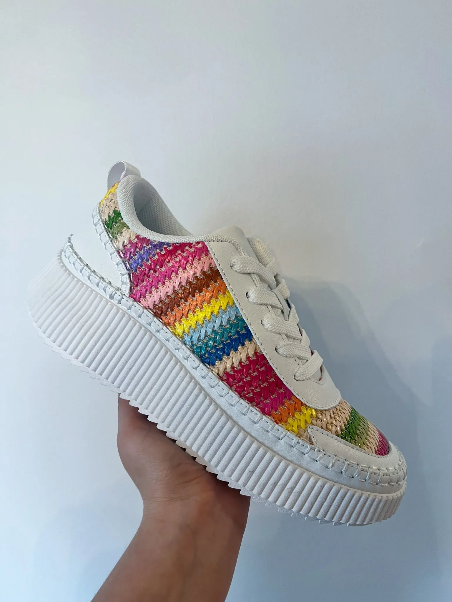 Willow Woven Sneaker- Rainbow