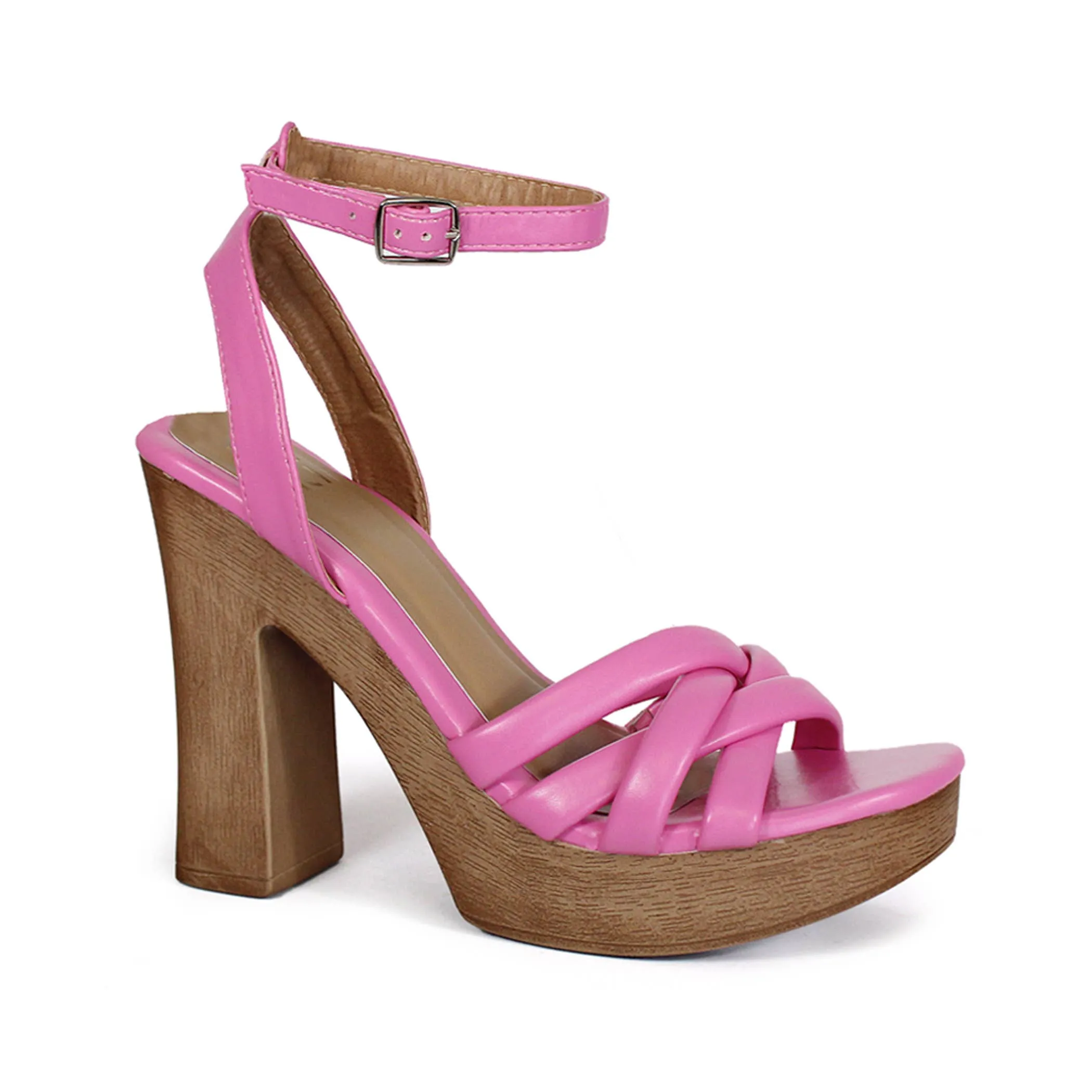 YOKI ARLESA-05 Women's Multi Strap In Wooden Heel Sandals